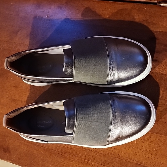Clarks slip on shoes, size 7, Pebble Metallic - Picture 2 of 4